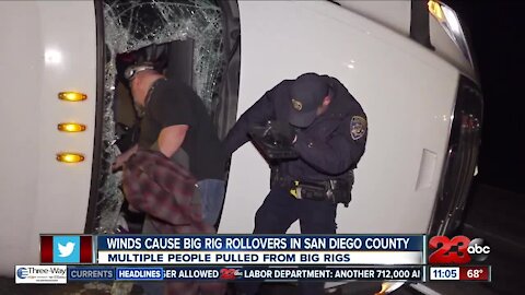 Check This Out: Winds cause big rig to rollover in San Diego County