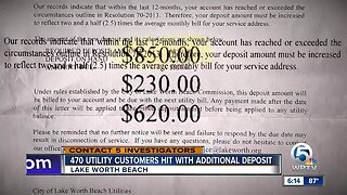 Lake Worth Beach customers hit with additional deposit