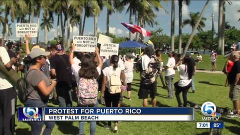 Protest for Puerto Rico held in downtown WPB