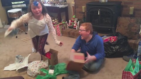 Kids Open Presents