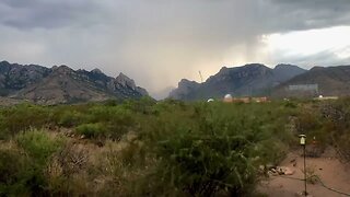 Rain Showers with some rotation over Portal, Arizona, July 10, 2023