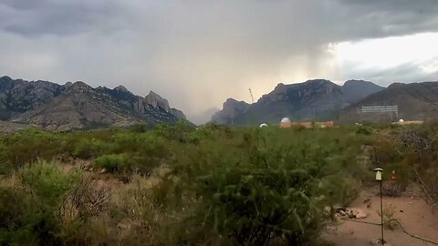 Rain Showers with some rotation over Portal, Arizona, July 10, 2023