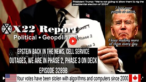 Ep 3289b - Epstein Back In The News, Cell Service Outages, We Are In Phase 2, Phase 3 On Deck