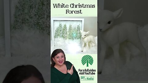 Dollar Tree Winter White Christmas Forest DIY Tutorial 🎄