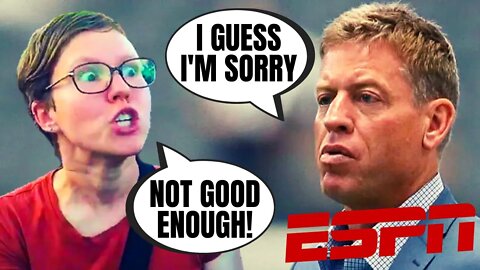 Troy Aikman APOLOGIZES For "Dress" Comment After Backlash | Woke ESPN Made Him Apologize?!?