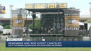 Remember and Rise event canceled