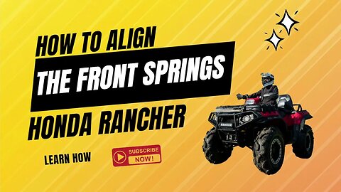 How to adjust Front Springs on Honda Rancher ATV