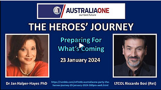 AustraliaOne Party - The Heroes' Journey (23 January 2024) -Riccardo Bosi and Dr Jan Halper-Hayes
