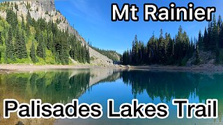 Palisades Lake hike Mt Rainier Wa Sunrise #mtrainier #hiking