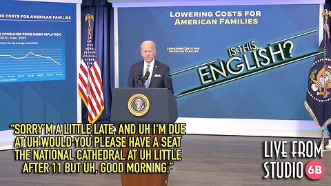 Is This English? Biden's Late to the Cathedral