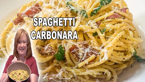 How To Make EASY SPAGHETTI CARBONARA, Italian Pasta Dish