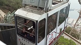 The cable car Gibraltar.