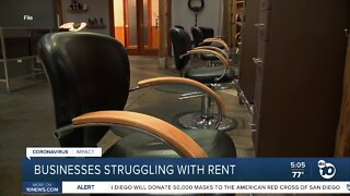 Businesses struggling with rent