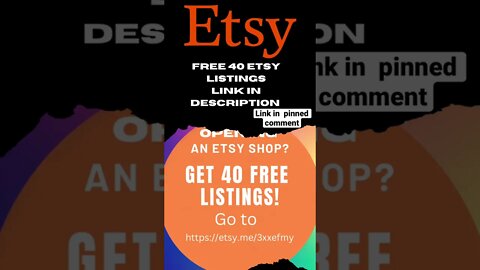 40 free etsy listings for new shops!!
