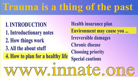 #24 External factors — Trauma is a thing of the past — Environment may cause you health problems