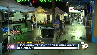 Storm impacts crowd at Ocean Beach Farmers Market