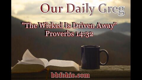 328 "The Wicked Is Driven Away" (Proverbs 14:32) Our Daily Greg