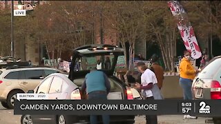 Marylanders head to the polls at Camden Yards