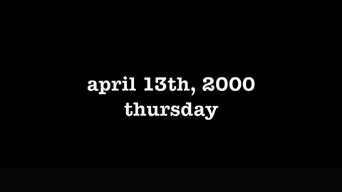 YEAR 18 [0089] APRIL 13TH, 2000 - THURSDAY [#thetuesdayjournals #thebac #thepoetbac #madjack]