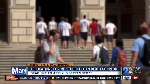 Applications accepted for student loan debt tax credit