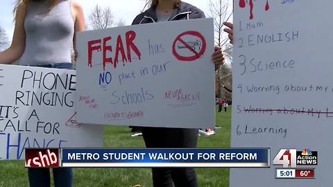 Local students walk out in national gun protest