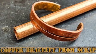 How to make a copper bracelet from scrap pipe
