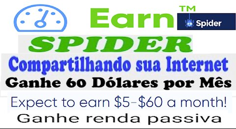 【Earn Spider】Ganhar $5 no Registro || $5 - $60 por mês! || Minimo Saque $20 no PayPal || Renda Extra