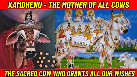 La mucca Kamadhenu🐄la mucca sacra induista DOCUMENTARIO La mucca celeste madre di tutte le MUCCHE.è una bovina divina descritta nell'induismo come la madre di tutte le MUCCHE.la mucca celeste a Goloka di Lord Vishnu o Krishna nell'induismo
