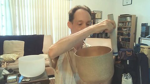 Gold Crystal Singing Bowls, 6 Minute Sound Meditation, Sound Therapy - Sound Healer Jedi Shaman