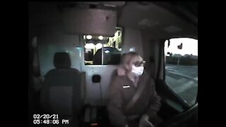 Video shows moment vehicle crashes into Hall Ambulance