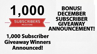 1000 Subscriber Retro-Bit Dual Link Controller Winners & December WORLDWIDE Giveaway Announcements