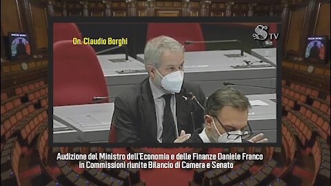 🔴 Domande dell'On. Claudio Borghi e risposte del Min. dell'Econ. Franco in Comm. riunite.