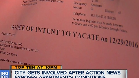 People told to vacate Detroit apartment