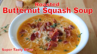 Oven Roasted Butternut Squash Soup - Easy Recipe!