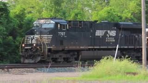 Norfolk Southern Manifest Mixed Freight Train with DPU from Berea, Ohio July 5, 2021