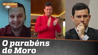 A animação do Moro e os parabéns ao Vini