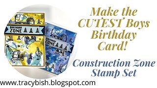 Construction Zone Boys Birthday Card!