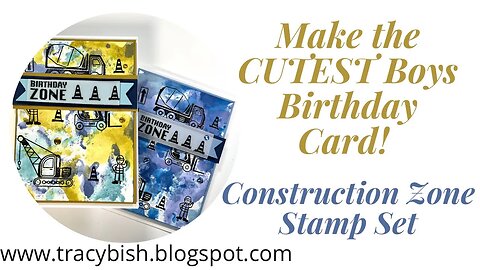 Construction Zone Boys Birthday Card!