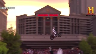 Travis Pastrana recreates Evel Knievel stunt