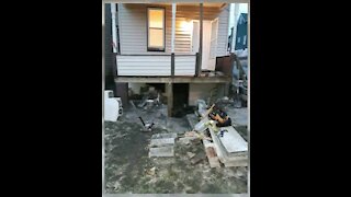 Load bearing beam porch replacement