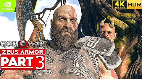 GOD OF WAR PC Gameplay Walkthrough Part 3 ZEUS ARMOR [4K 60FPS HDR] - No Commentary