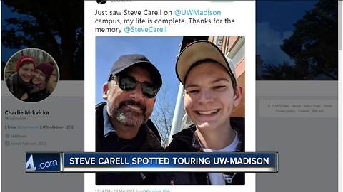 Steve Carell spotted touring UW-Madison