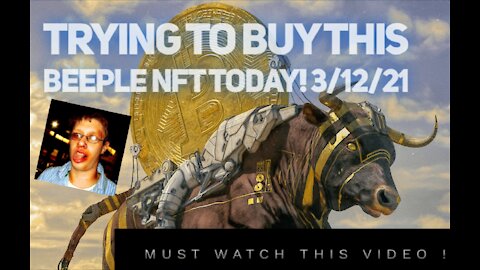 Im Trying To Buy A BEEPLE NFT TODAY! - Must Watch!!