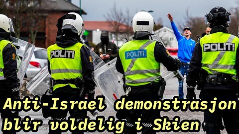 ❗Palestina-demonstranter angrep politi og presse i Skien 🤡 m/ Klaus Jakobsen