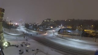 Cincinnati snow time-lapse, January 12th 2018