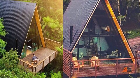 So amazing A - frame house above visitors with cool atmosphere | Cabanas Luber Jack | Tiny House
