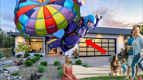 I Bought A Parachute To Jump Out Of My house Roof !!!