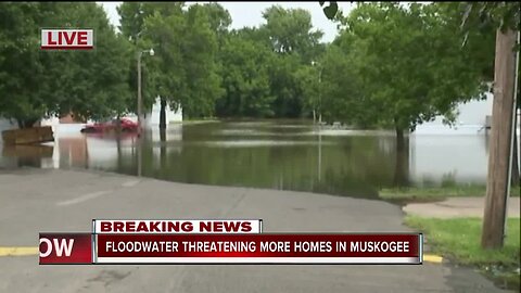 Floodwaters threaten homes in Muskogee County