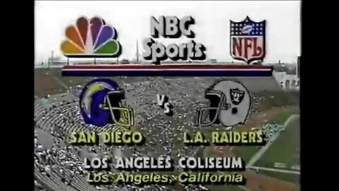 1987-10-18 San Diego Chargers vs Los Angeles Raiders