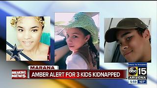 Amber Alert for three kids kidnapped, last seen near Marana